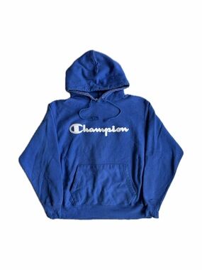 Y2K Champion Reverse Weave Spellout Embroidered Hoodie — Size Large